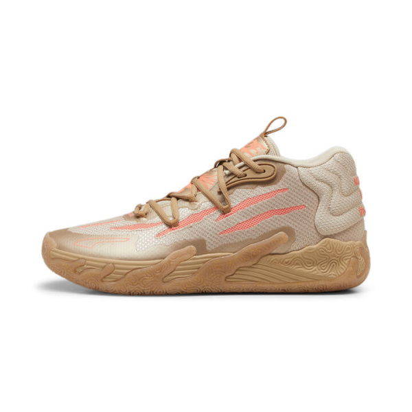 x MELO MB.03 CNY Unisex Basketball Shoes in Gold/Fluro Peach Pes, Size 10, Synthetic by PUMA Shoes