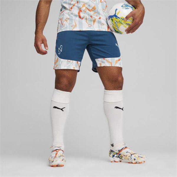 x NEYMAR JR Creativity Men's Football Shorts in Ocean Tropic/Hot Heat, Size Medium, Polyester by PUMA