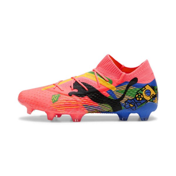 x NEYMAR JR FUTURE 7 ULTIMATE FG/AG Men's Football Boots in Sunset Glow/Black/Sun Stream, Size 11, Textile by PUMA Shoes