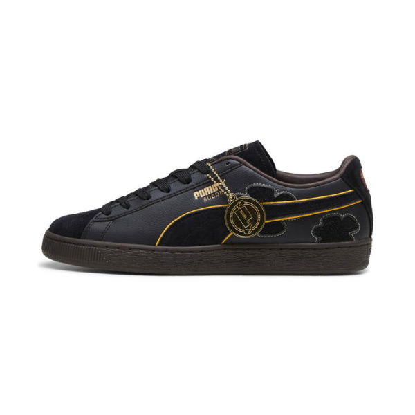 x ONE PIECE Suede Blackbeard Teach Sneakers Unisex in Black/Dark Chocolate, Size 4.5, Synthetic by PUMA