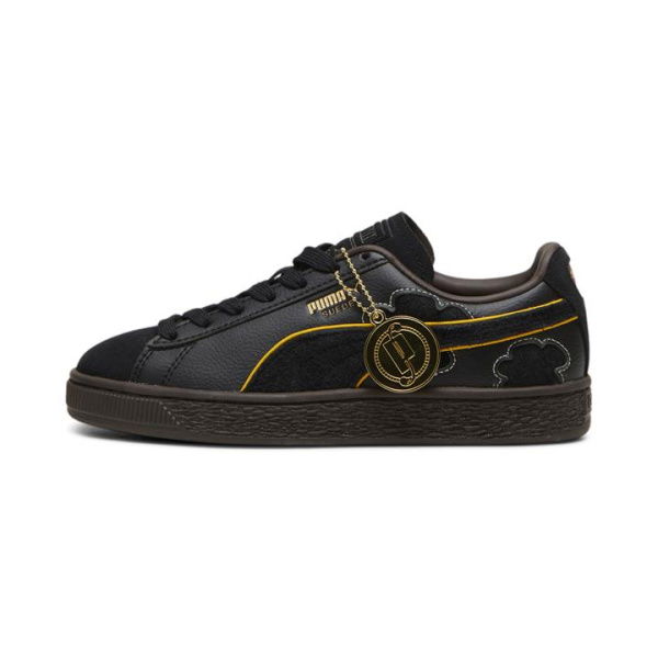 x ONE PIECE Suede Blackbeard Teech Sneakers Youth in Black/Dark Chocolate, Size 4, Synthetic by PUMA Shoes