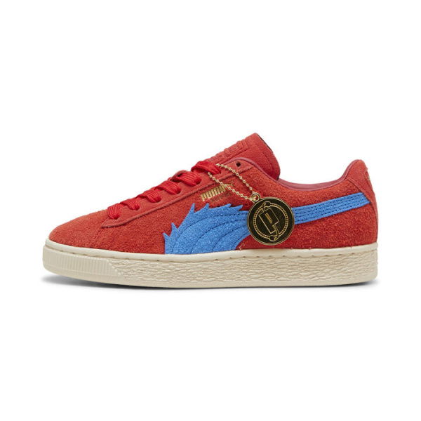 x ONE PIECE Suede Buggy the Genius Jester Sneakers Unisex in For All Time Red/Ultra Blue, Size 4, Synthetic by PUMA