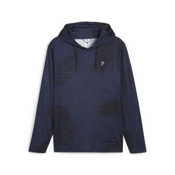 x PALM TREE CREW Men's Golf Hoodie in Deep Navy, Size XL, Polyester/Elastane by PUMA