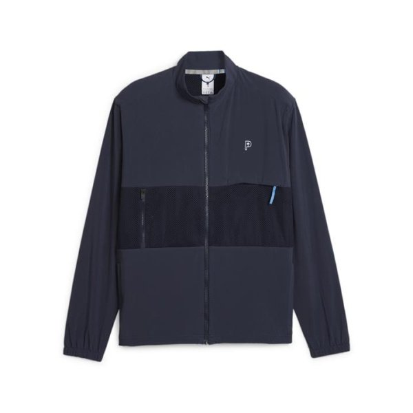 x PALM TREE CREW Men's Golf Jacket in Deep Navy, Size Medium, Polyester by PUMA