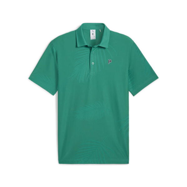 x PALM TREE CREW Men's Golf Polo Top in Sparkling Green, Size Small, Polyester/Elastane by PUMA