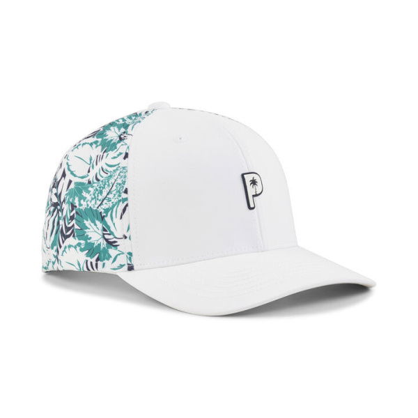 X PALM TREE CREW Palm Men's Tech Cap in White Glow/Sparkling Green, Polyester by PUMA