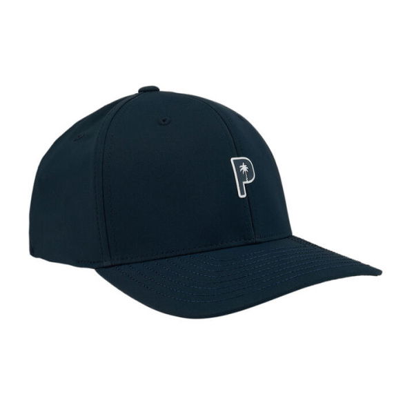 x PALM TREE CREW Tech Cap in Deep Navy/White Glow, Polyester/Cotton by PUMA