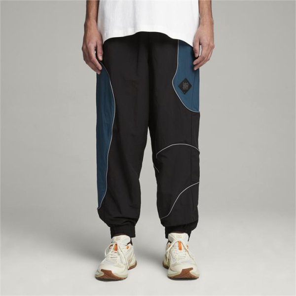 x PERKS AND MINI Unisex Track Pants in Black, Size XS, Nylon by PUMA