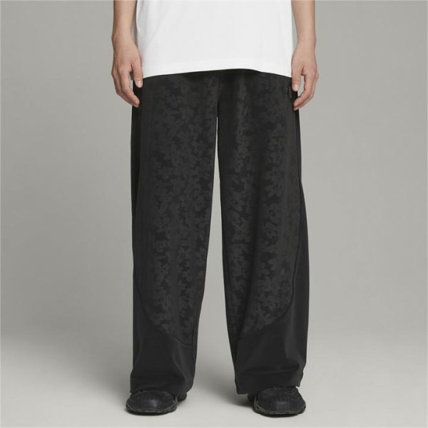 x PERKS AND MINI Velour Pants in Black, Size 2XS, Polyester/Elastane by PUMA
