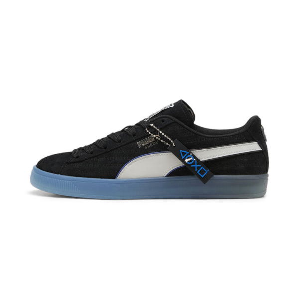 x PLAYSTATION Suede Unisex Sneakers in Black/Glacial Gray, Size 4, Textile by PUMA