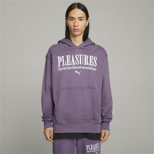 x PLEASURES Men's Hoodie in Purple Charcoal, Size Small, Cotton by PUMA