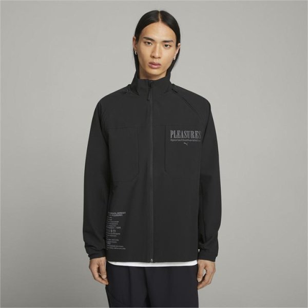x PLEASURES Men's Jacket in Black, Size Large, Nylon by PUMA