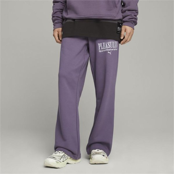 x PLEASURES Men's Sweatpants in Purple Charcoal, Size Small, Cotton by PUMA