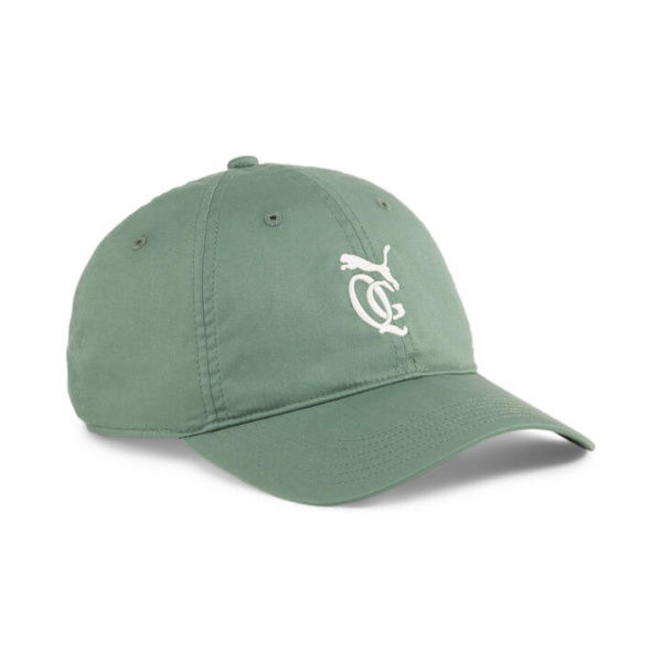 x QUIET GOLF CLUB Dad Hat in Deep Forest/Warm White, Cotton by PUMA