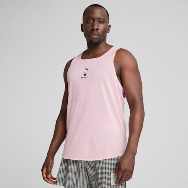 x SAYSKY Men's Singlet in Rose Mauve, Size Large, Polyester by PUMA