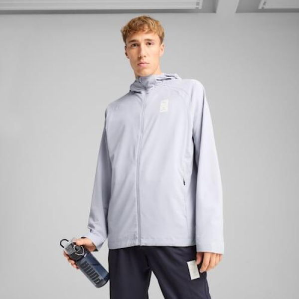 X SAYSKY Unisex Jacket in Gray Fog, Size Small, Polyester by PUMA