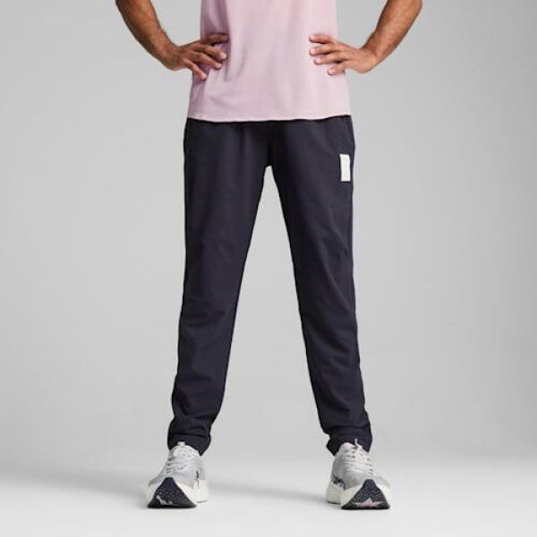 x SAYSKY Unisex Running Pants in New Navy, Size Large, Polyester/Elastane by PUMA