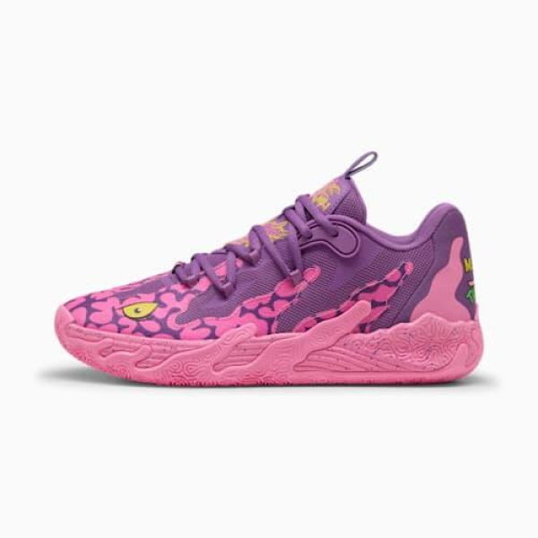 x TMNT MB.03 Lo Krang Unisex Basketball Shoes in Ultra Violet/Fast Pink/Speed Yellow, Size 6.5, Synthetic by PUMA Shoes