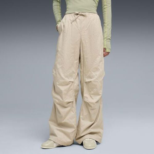 YONA Women's Parachute Pants in Desert Dust, Size Small, Polyester/Cotton by PUMA