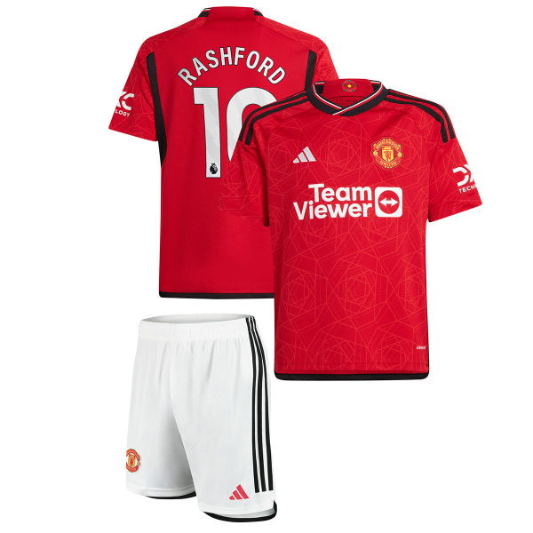 Youth Manchester United Football Jersey Set 2023/24 Marcus Rashford.