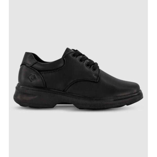 Alpha Jax 2 Junior Boys School Shoes (Black - Size 6)