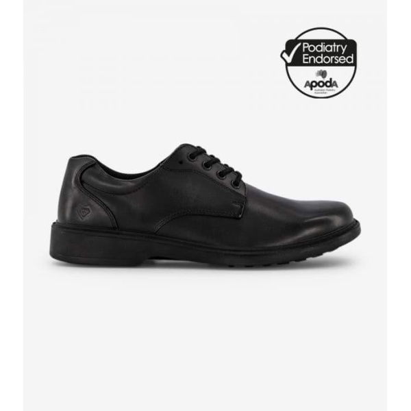 Alpha Riley Senior Boys School Shoes (Black - Size 10)