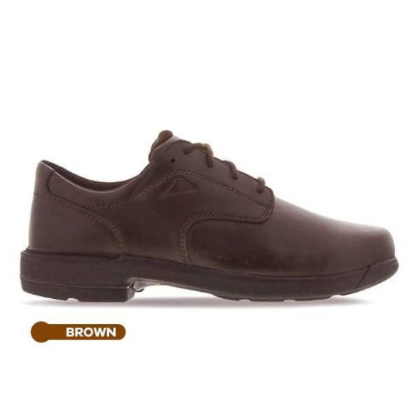 Ascent Scholar Junior Boys School Shoes Shoes (Brown - Size 1)