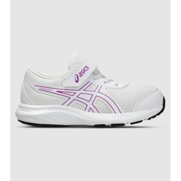 Asics Contend 9 (Ps) Kids Shoes (White - Size 1)