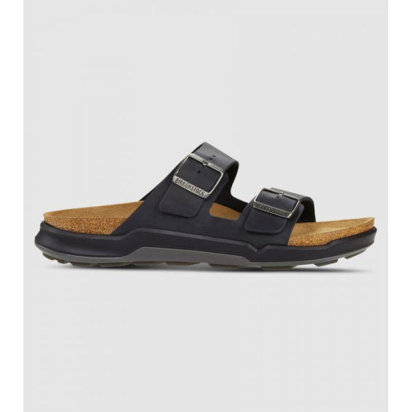 Birkenstock Arizona Waxy Leather Mens Slide (Black - Size 40)