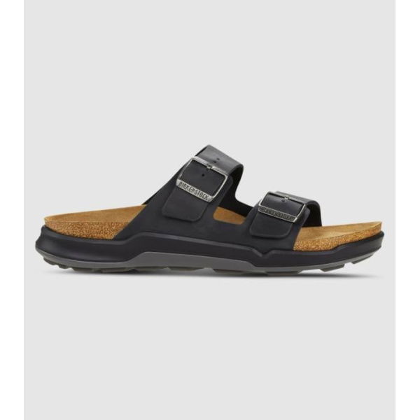 Birkenstock Arizona Waxy Leather Mens Slide (Black - Size 42)