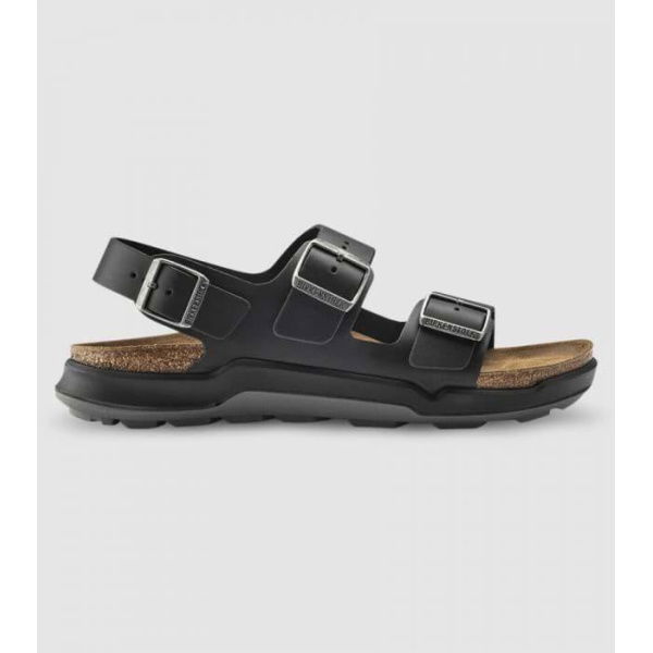 Birkenstock Milano Waxy Leather Mens Sandal (Black - Size 42)