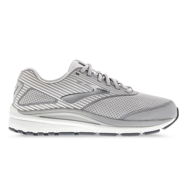 Brooks Addiction Walker Suede 2 Womens Alloy Oyster Peach Shoes (Silver - Size 7)