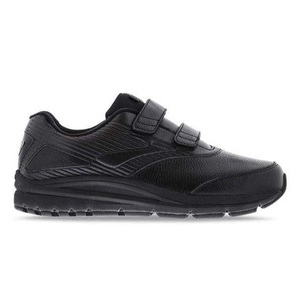 Brooks Addiction Walker Velcro 2 (2E Wide) Mens Shoes (Black - Size 10)