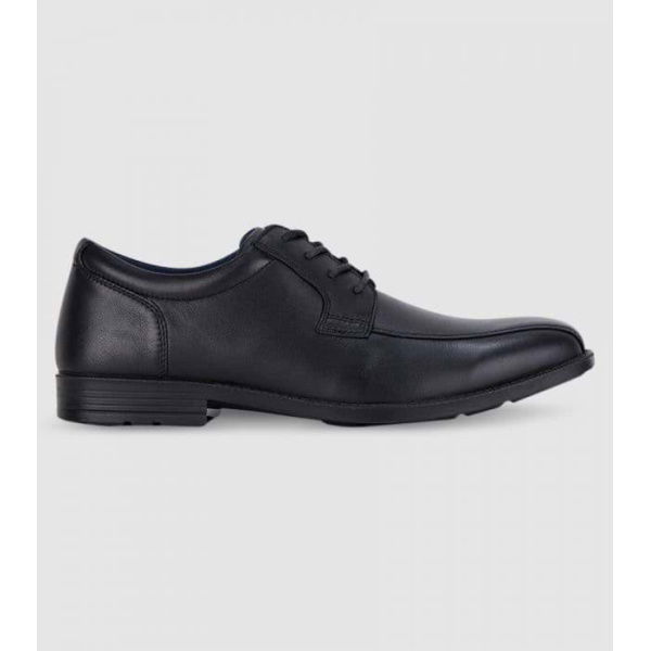 Clarks Brooklyn (F Wide) Senior Boys School Shoes Shoes (Black - Size 10)