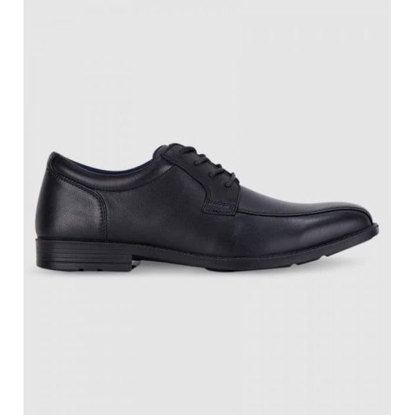 Clarks Brooklyn (F Wide) Senior Boys School Shoes Shoes (Black - Size 10.5)