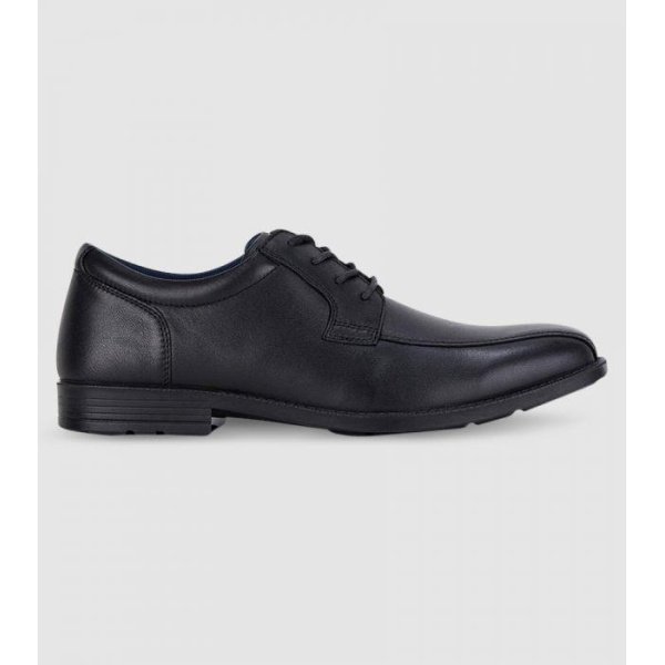 Clarks Brooklyn (F Wide) Senior Boys School Shoes Shoes (Black - Size 12)