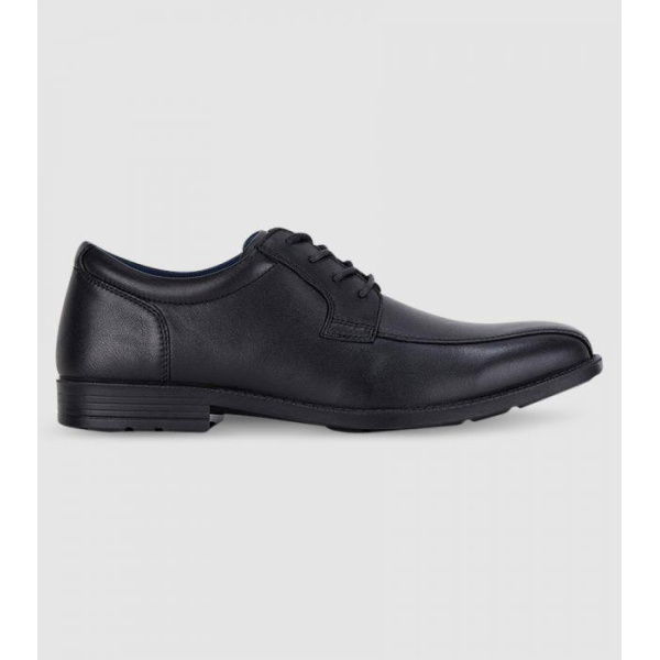 Clarks Brooklyn (F Wide) Senior Boys School Shoes Shoes (Black - Size 6)