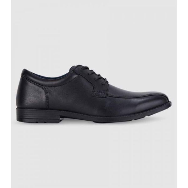 Clarks Brooklyn (F Wide) Senior Boys School Shoes Shoes (Black - Size 8)