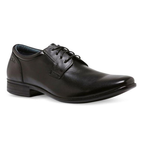 Clarks Cole Senior Boys School Shoes Shoes (Black - Size 6.5)