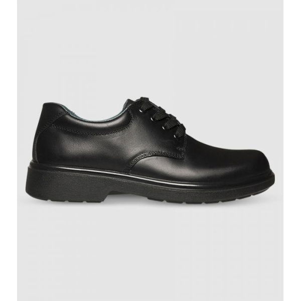 Clarks Daytona (G Extra Wide) Senior Boys School Shoes Shoes (Black - Size 4)