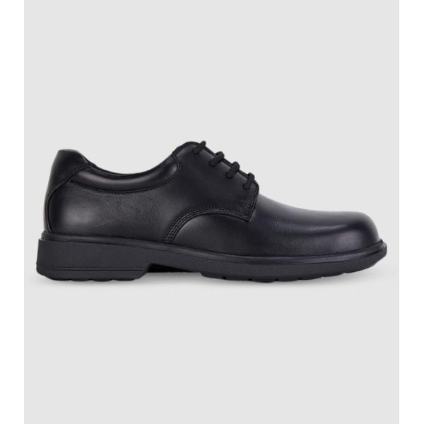 Clarks Descent (D Narrow) Junior Boys School Shoes Shoes (Black - Size 13.5)