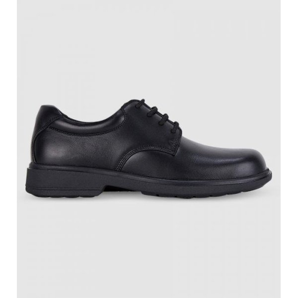 Clarks Descent Senior Boys School Shoes Shoes (Black - Size 6)