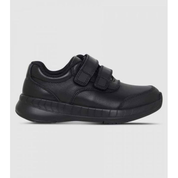 Clarks Hurry Junior Shoes (Black - Size 1)