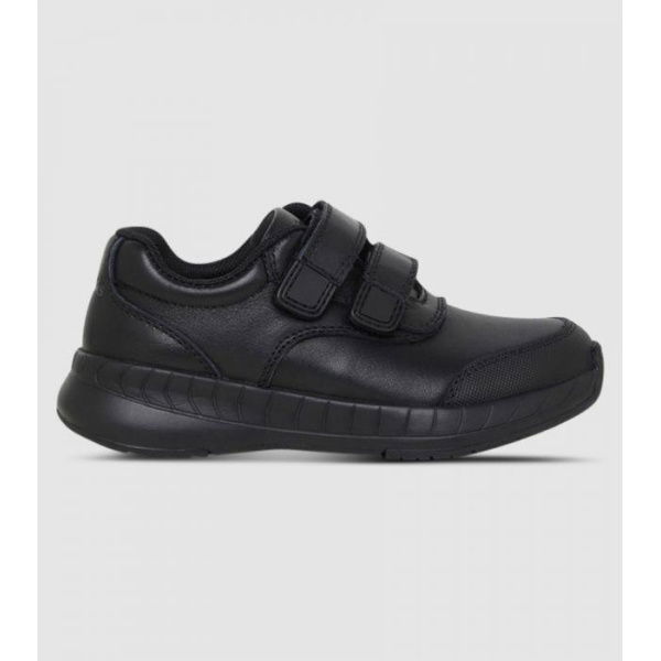 Clarks Hurry Junior Shoes (Black - Size 6)