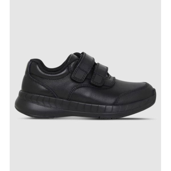 Clarks Hurry Junior Shoes (Black - Size 8)