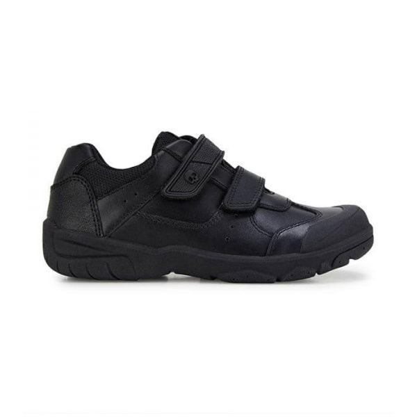 Clarks Kraken (Gs) Kids Black (Black - Size 10.5)