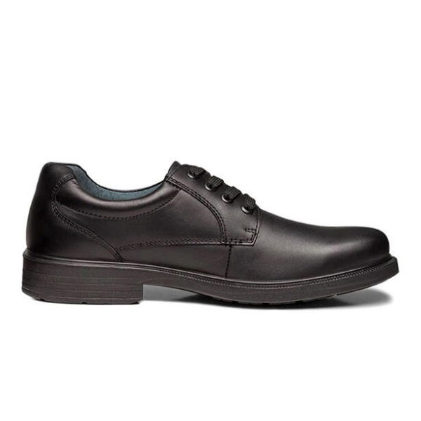 Clarks Stanford Junior Boys School Shoes Shoes (Black - Size 2)