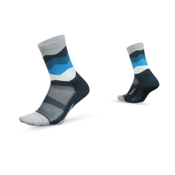 Feetures Elite Light Cushion Mini Crew Blue Waves ( - Size MED)