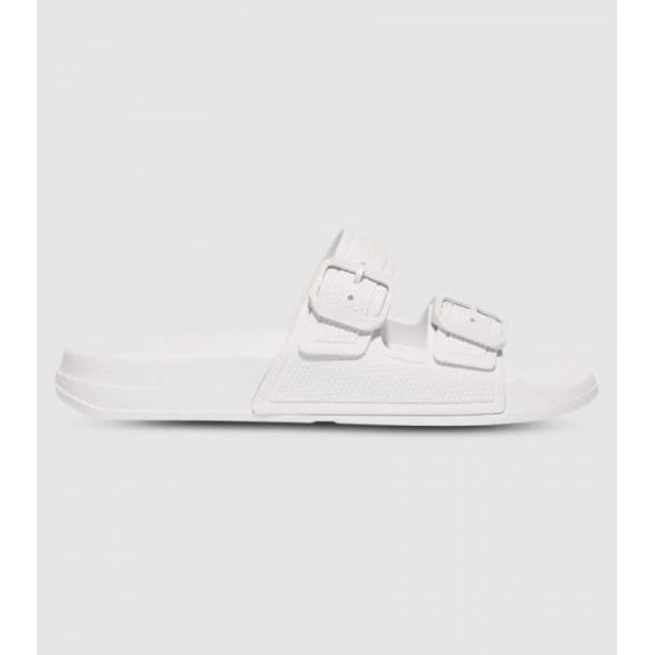 Fitflop Iqushion Two Bar Buckle Womens Slide (White - Size 11)