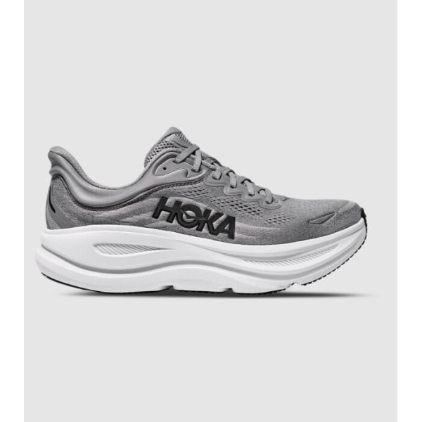 Hoka Bondi 9 (2E Wide) Mens Shoes (Grey - Size 9)